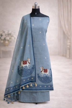 Heritage Pichwai Art Inspired  Cotton Suit