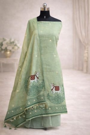 Heritage Pichwai Art Inspired  Cotton Suit