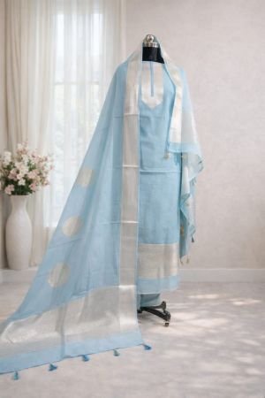 Mul Suit With Banarasi Weaving Dupatta