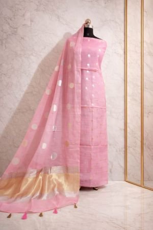 Mul Suit With Banarasi Weaving Dupatta