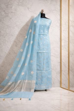 Mul Suit With Banarasi Weaving Dupatta
